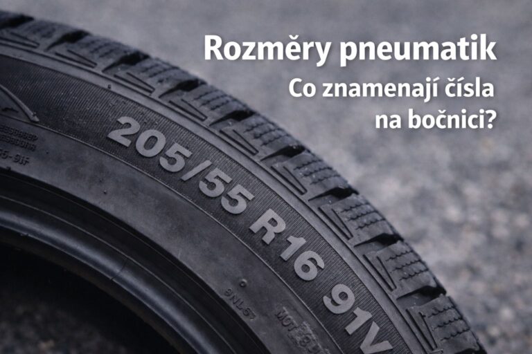 Detail bočnice pneumatiky s rozměrem a dalšími údaji – co znamenají čísla na bočnici