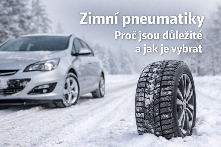 Zimní pneumatika a auto na zasněžené silnici – proč jsou zimní pneumatiky důležité a jak je vybrat